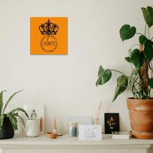 Load image into Gallery viewer, Royalty 24 Black Logo &amp; Orange PVC and Square Wall Clock - No scale for Living Room Office
