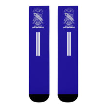 Load image into Gallery viewer, DCYG  White Phi Beta Sigma &amp; Blue Crew Socks (EU)
