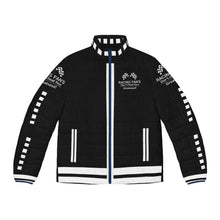 Load image into Gallery viewer, DCYG Racing Fans White Logo &amp; Black  Unisex Puffer Jacket (AOP)
