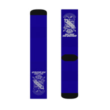 Load image into Gallery viewer, DCYG STX White Phi Beta Sigma &amp; Blue Socks

