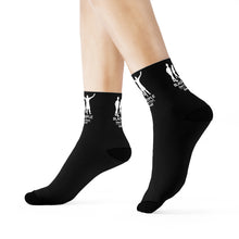 Load image into Gallery viewer, DCYG Black People Black &amp; White Crew Socks
