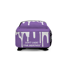 Load image into Gallery viewer, DCYG DRIP 24 White logo &amp; Light Purple  Backpack

