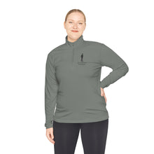 Load image into Gallery viewer, DCYG Black logo Man W/ Hat Quarter-Zip Pullover
