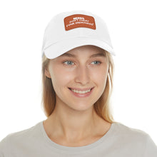 Load image into Gallery viewer, DCYG NERDS White Logo Dad Hat with Black Leather Patch
