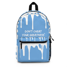 Load image into Gallery viewer, DCYG DRIP 24 White logo &amp; Light Blue  Backpack
