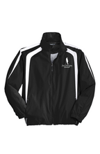 Load image into Gallery viewer, Female Golfers, White Balls, White Logo Color block Raglan Jacket
