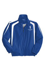 Load image into Gallery viewer, Female Golfers, White Balls, White Logo Color block Raglan Jacket
