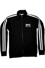 Load image into Gallery viewer, DCYG NERDS White Logo Independent Track Jacket
