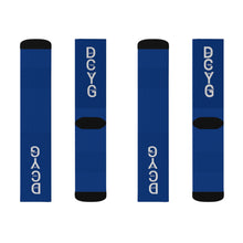 Load image into Gallery viewer, DCYG STX Blue &amp; White Socks
