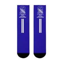Load image into Gallery viewer, DCYG  White Phi Beta Sigma &amp; Blue Crew Socks (EU)
