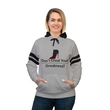 Load image into Gallery viewer, DCYG Black Red Bottoms &amp; Light Grey  Hoodie (AOP)
