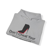 Load image into Gallery viewer, DCYG Black Red Bottoms Heavy Blend™ Hooded Sweatshirt
