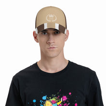 Load image into Gallery viewer, Royalty 24 White Logo, Tan Stripes &amp; White  Curved Brim Baseball Cap (AOP)
