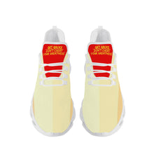 Load image into Gallery viewer, DCYG Get Racks Yellow ,Orange  &amp; Red 2nd Edition B Flex Control Sneaker - White Mens/Womens sizes 5-14
