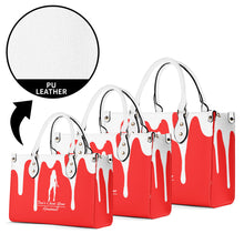 Load image into Gallery viewer, DRIP SF White Logo &amp; Red Multiple Sizes Upgraded Luxury Women PU Leather Handbag
