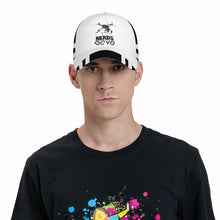 Load image into Gallery viewer, NERDS DRONE WEAR Black Logo , Stripes &amp;  Curved Brim Baseball Cap (AOP)
