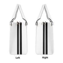 Load image into Gallery viewer, Royalty DON'T D4XV Black Logo ,Stripes &amp; White Multiple Sizes Upgraded Luxury Women PU Leather Handbag
