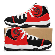 Load image into Gallery viewer, SWAN Red Dragon Logo A, Red, Black ,WhiteHigh Top Air Retro Sneakers - White
