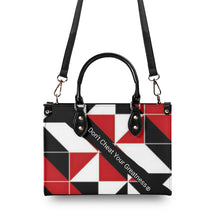 Load image into Gallery viewer, 45 Dgr White Logo &amp; Red, White &amp; Black Multiple Sizes Upgraded Luxury Women PU Leather Handbag

