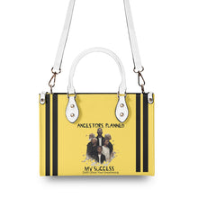 Load image into Gallery viewer, Ancestors+ Black Family, Black Logo &amp; Black Stripes, Yellow Multiple Sizes Upgraded Luxury Women PU Leather Handbag
