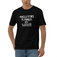 Load image into Gallery viewer, Ancestors Black  White Logo Men's  Black Short Sleeve Cotton Tee
