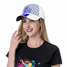 Load image into Gallery viewer, DEI 24 BM Blue logo &amp; White Curved Brim Baseball Cap (AOP)
