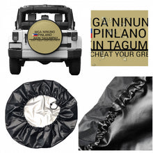 Load image into Gallery viewer, Ancestors  Filipino Black Logo  ,Tan &amp; Black Tire cover
