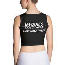 Load image into Gallery viewer, DCYG SX Baddies White Logo &amp; Black Crop Top
