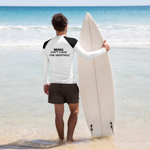 Load image into Gallery viewer, DCYG NERDS Black Logo &amp; White Men's Rash Guard
