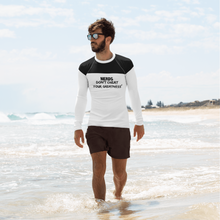 Load image into Gallery viewer, DCYG NERDS Black Logo &amp; White Men's Rash Guard
