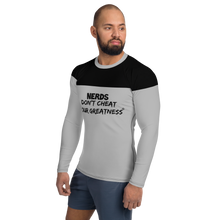 Load image into Gallery viewer, DCYG NERDS Black Logo &amp; Grey Men's Rash Guard
