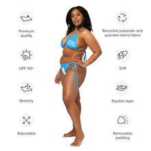 Load image into Gallery viewer, DCYG 24 STEAMY "Get Racks" Royal Blue &amp; White  string bikini
