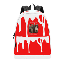 Load image into Gallery viewer, Ancestors+ Italian, Family,  White Logo, Drip &amp; Red Cotton Backpack
