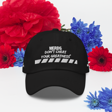Load image into Gallery viewer, DCYG NERDS White Logo Dad hat
