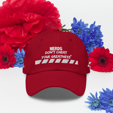 Load image into Gallery viewer, DCYG NERDS White Logo Dad hat
