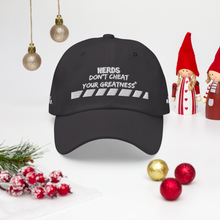 Load image into Gallery viewer, DCYG NERDS White Logo Dad hat
