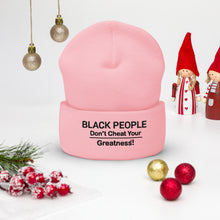 Load image into Gallery viewer, DCYG  Black People Cuffed Beanie
