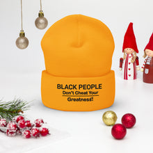 Load image into Gallery viewer, DCYG  Black People Cuffed Beanie
