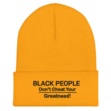Load image into Gallery viewer, DCYG  Black People Cuffed Beanie
