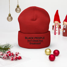 Load image into Gallery viewer, DCYG  Black People Cuffed Beanie
