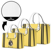 Load image into Gallery viewer, Ancestors+ Black Family, Black Logo &amp; Black Stripes, Yellow Multiple Sizes Upgraded Luxury Women PU Leather Handbag
