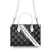 Load image into Gallery viewer, 45 Dgr Black Logo &amp; Black Screen Multiple Sizes Upgraded Luxury Women PU Leather Handbag
