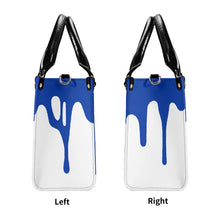Load image into Gallery viewer, DRIP Blue Logo &amp; White Multiple Sizes Upgraded Luxury Women PU Leather Handbag
