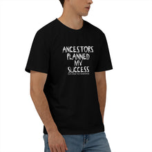 Load image into Gallery viewer, Ancestors Black  White Logo Men's  Black Short Sleeve Cotton Tee
