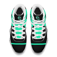 Load image into Gallery viewer, SWAN Mint Green Dragon Logo, Mint Green, Black  High Top Air Retro Sneakers - White
