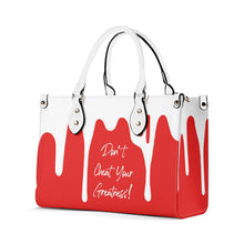 Load image into Gallery viewer, DRIP White CR Logo &amp; Red Multiple Sizes Upgraded Luxury Women PU Leather Handbag

