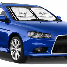 Load image into Gallery viewer, Cure 4 Doge Black Logo, Stripes &amp; White Car Windshield Sunshade (multi-size)
