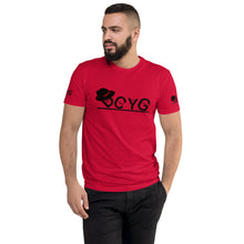 Load image into Gallery viewer, DCYG Black Fadora &amp; Black logo Short Sleeve T-shirt
