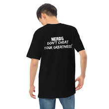 Load image into Gallery viewer, DCYG 24 NERDS White Logo Men’s premium heavyweight tee
