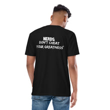 Load image into Gallery viewer, DCYG 24 NERDS White Logo Men’s premium heavyweight tee
